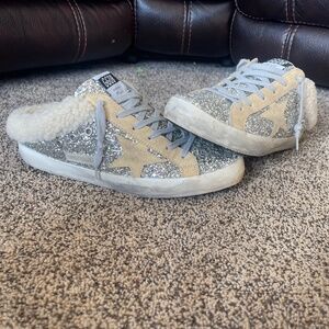 Golden Goose Superstar Sparkle Mule Sz 42